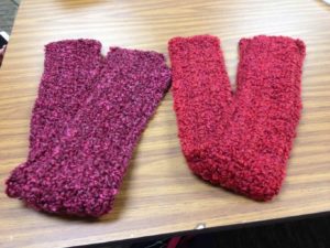 2 scarves received from the "Threads of Compassion Infinity Scarf - Buy One, Give One" program offered on Etsy.